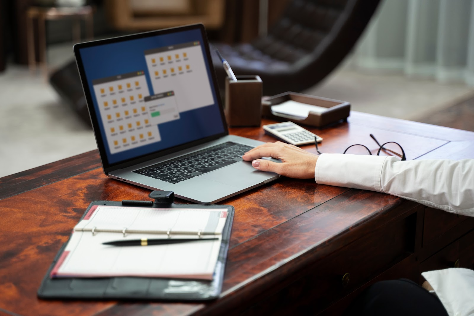 man working on a laptop