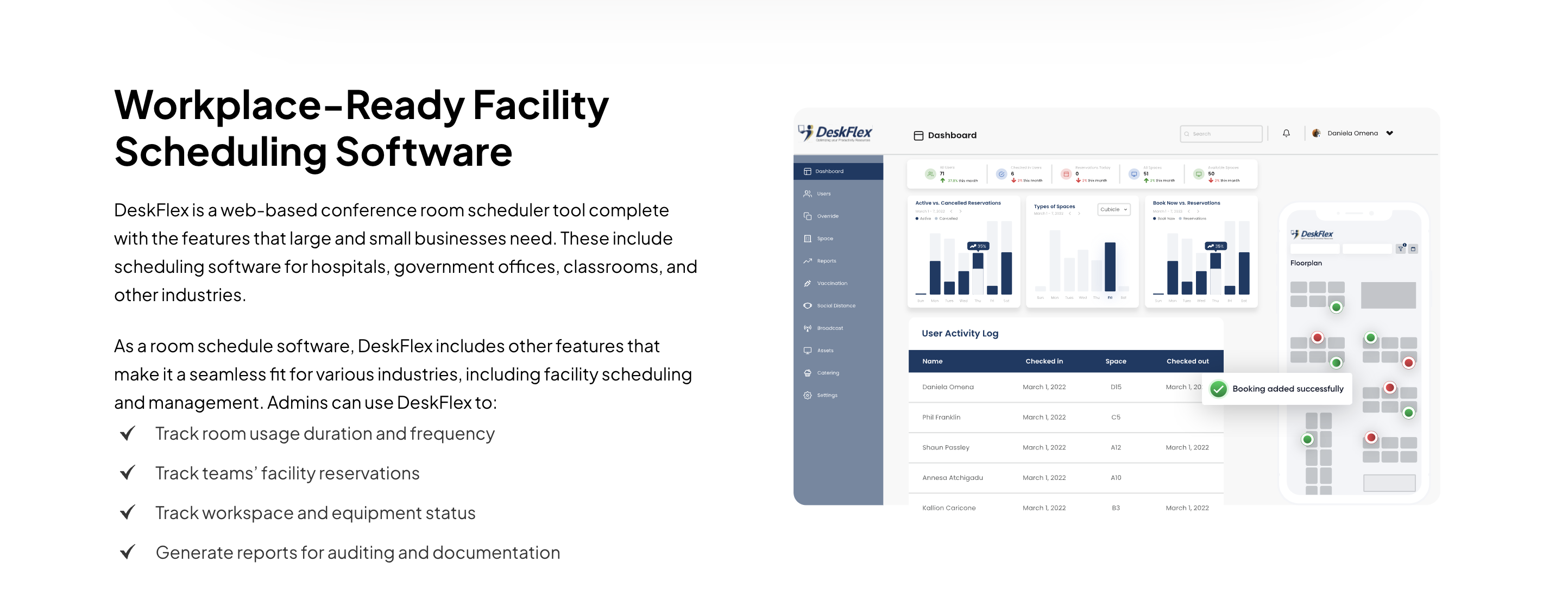 DeskFlex features 