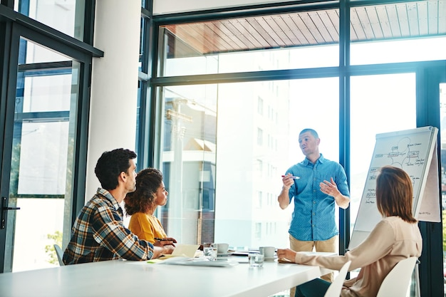 employees having a meeting 