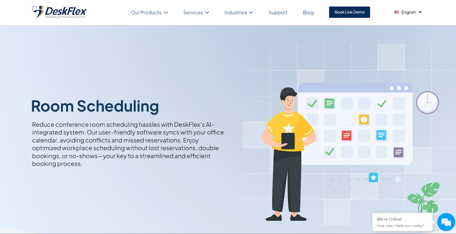 DeskFlex room scheduling