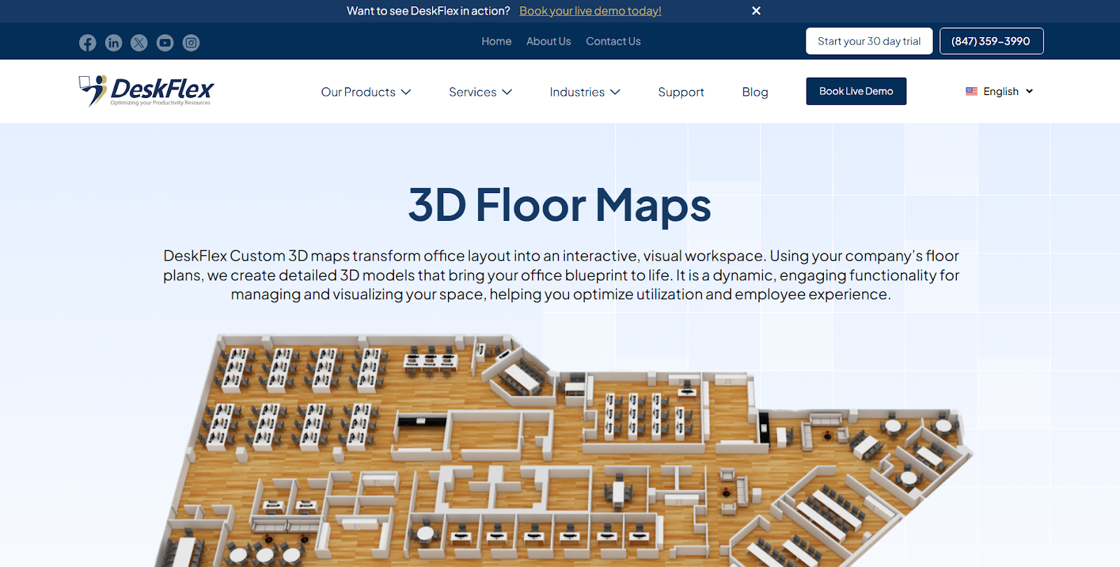 DeskFlex 3D floor mapping